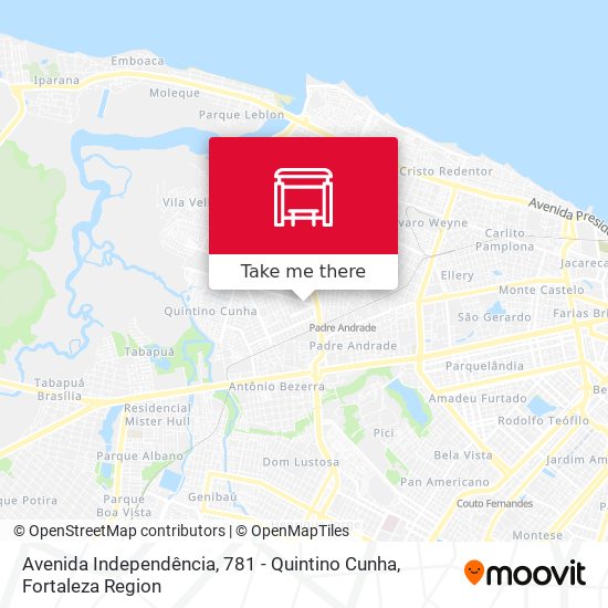 Avenida Independência, 781 - Quintino Cunha map