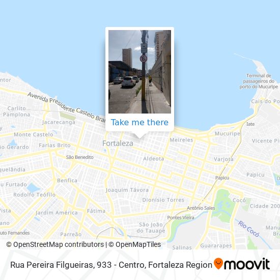 Mapa Rua Pereira Filgueiras, 933 - Centro