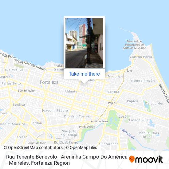 Rua Tenente Benévolo | Areninha Campo Do América - Meireles map