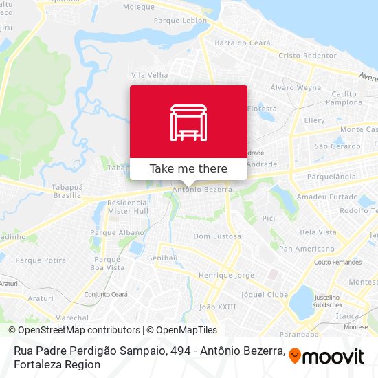 Mapa Rua Padre Perdigão Sampaio, 494 - Antônio Bezerra