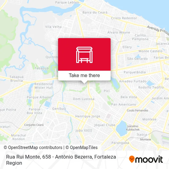 Rua Rui Monte, 658 - Antônio Bezerra map