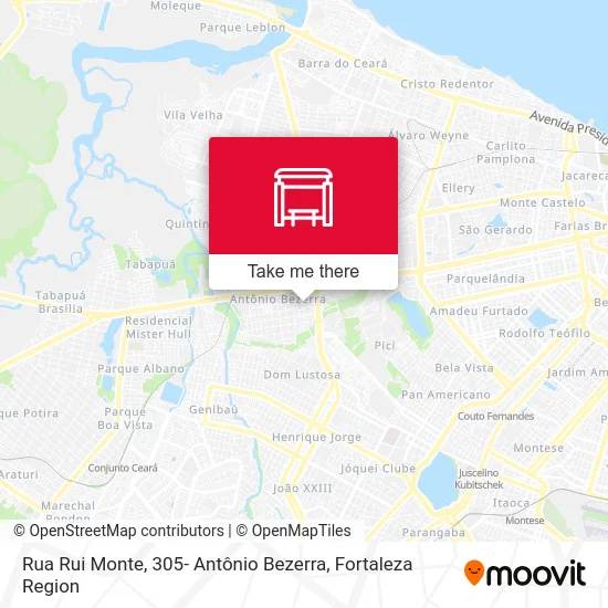 Rua Rui Monte, 305- Antônio Bezerra map
