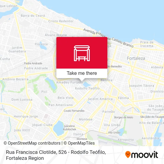 Rua Francisca Clotilde, 526 - Rodolfo Teófilo map