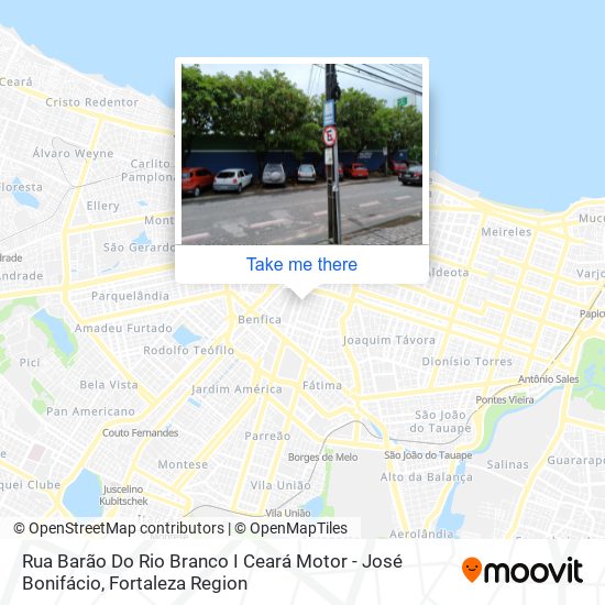 Mapa Rua Barão Do Rio Branco I Ceará Motor - José Bonifácio
