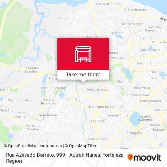 Mapa Rua Azevedo Barreto, 999 - Autran Nunes