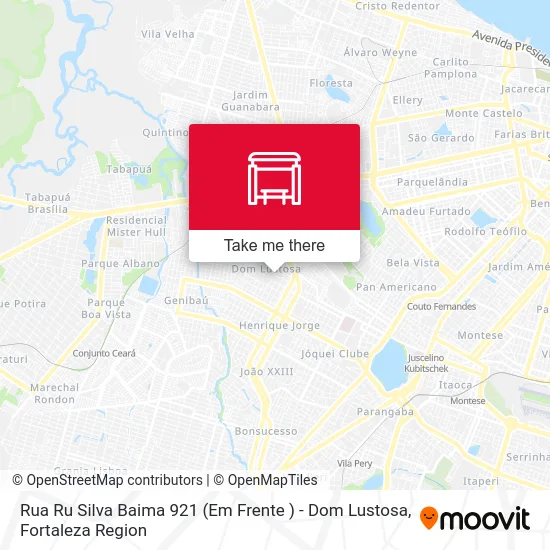 Rua Ru  Silva Baima 921 (Em Frente ) - Dom Lustosa map