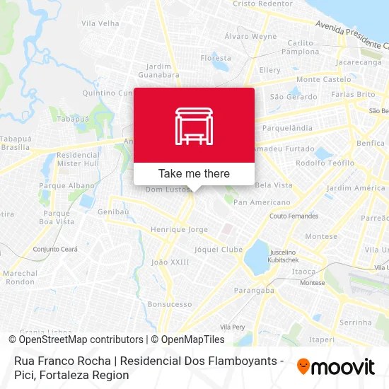 Rua Franco Rocha | Residencial Dos Flamboyants - Pici map