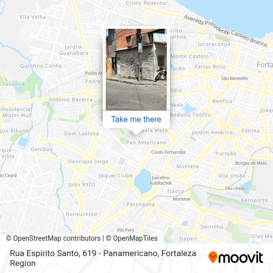 Rua Espírito Santo, 619 - Panamericano map