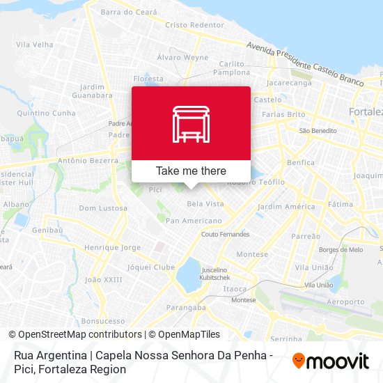 Rua Argentina | Capela Nossa Senhora Da Penha - Pici map