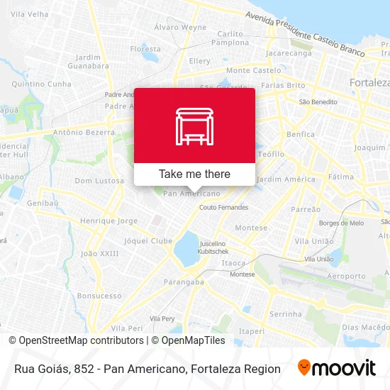Rua Goiás, 852 - Pan Americano map