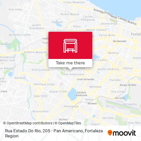 Mapa Rua Estado Do Rio, 205 - Pan Americano