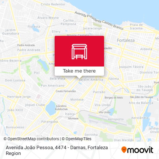 Mapa Avenida João Pessoa, 4474 - Damas