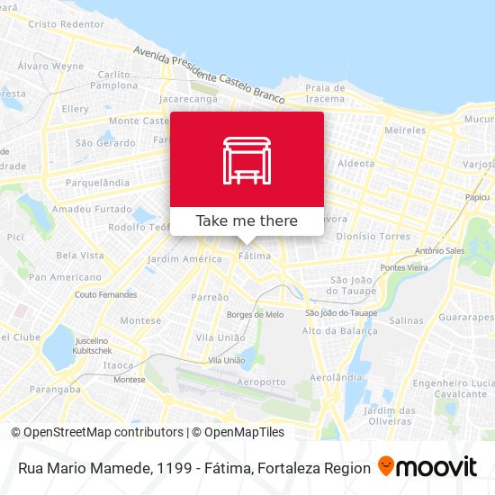 Mapa Rua Mario Mamede, 1199 - Fátima