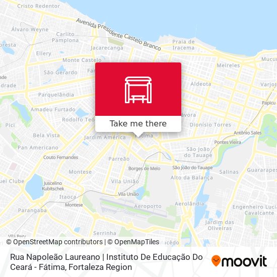 Mapa Rua Napoleão Laureano | Instituto De Educação Do Ceará - Fátima