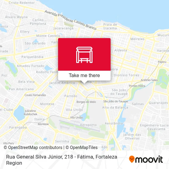 Rua General Silva Júnior, 218 - Fátima map