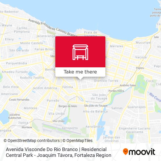 Avenida Visconde Do Rio Branco | Residencial Central Park - Joaquim Távora map