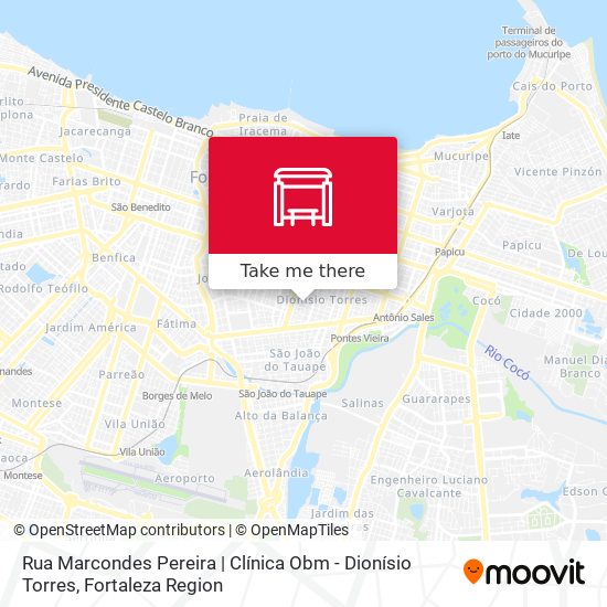 Rua Marcondes Pereira | Clínica Obm - Dionísio Torres map