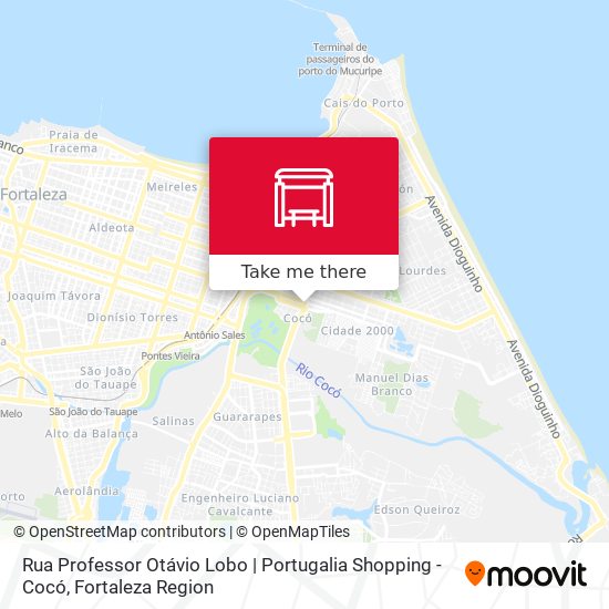 Rua Professor Otávio Lobo | Portugalia Shopping - Cocó map