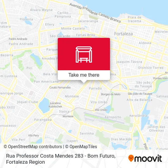 Rua Professor Costa Mendes 283 - Bom Futuro map