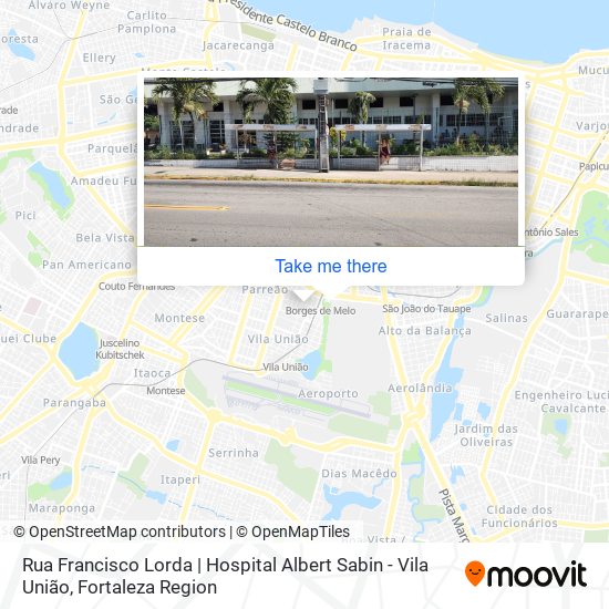 Mapa Rua Francisco Lorda | Hospital Albert Sabin - Vila União