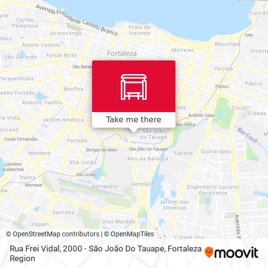 Rua Frei Vidal, 2000 - São João Do Tauape map