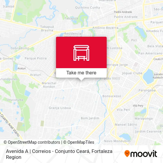 Avenida A | Correios - Conjunto Ceará map