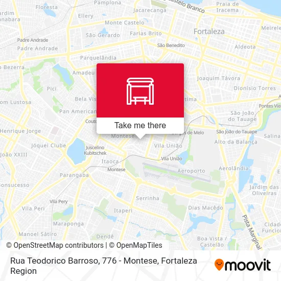 Rua Teodorico Barroso, 776 - Montese map