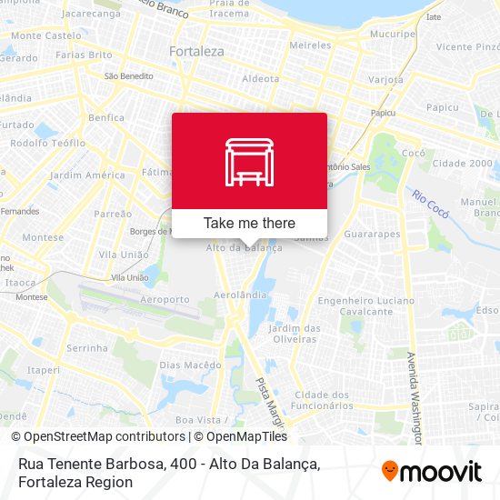 Mapa Rua Tenente Barbosa, 400 - Alto Da Balança