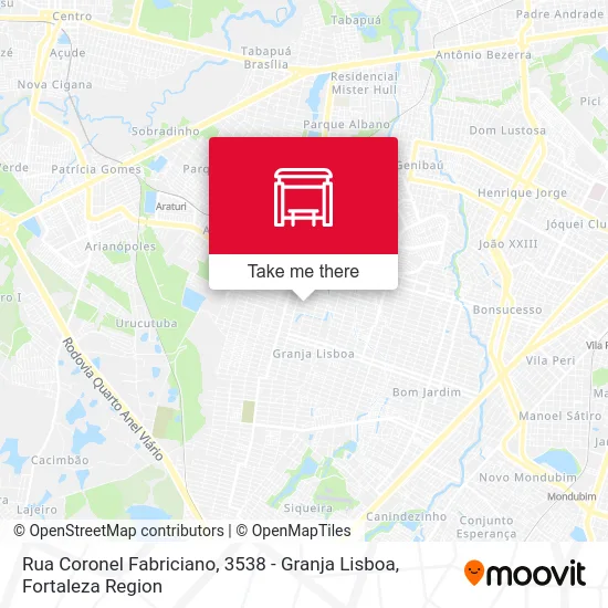 Rua Coronel Fabriciano, 3538 - Granja Lisboa map