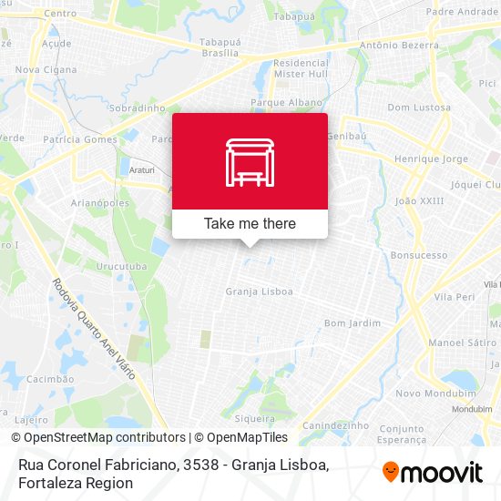 Rua Coronel Fabriciano, 3538 - Granja Lisboa map