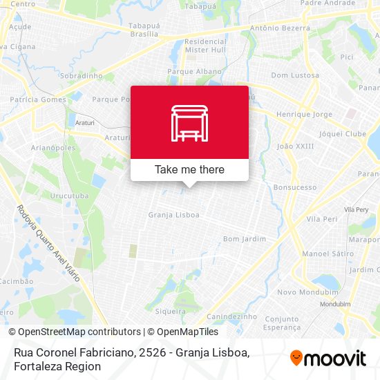 Rua Coronel Fabriciano, 2526 - Granja Lisboa map