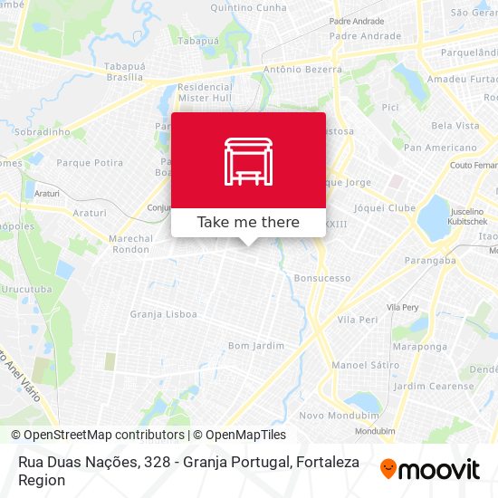 Rua Duas Nações, 328 - Granja Portugal map