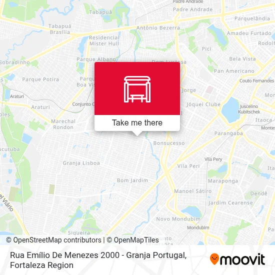 Rua Emílio De Menezes 2000 - Granja Portugal map