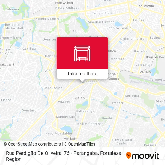 Rua Perdigão De Oliveira, 76 - Parangaba map