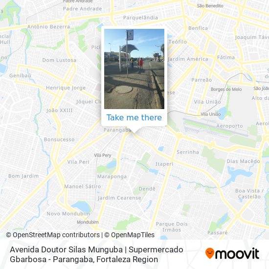 Mapa Avenida Doutor Silas Munguba | Supermercado Gbarbosa - Parangaba