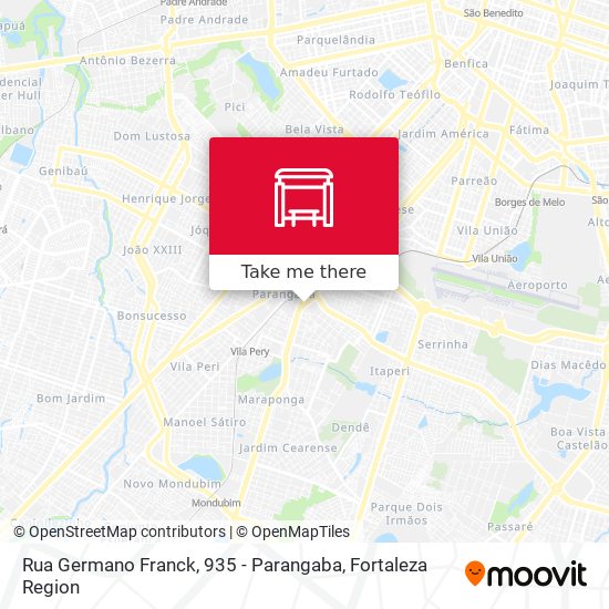 Mapa Rua Germano Franck, 935 - Parangaba