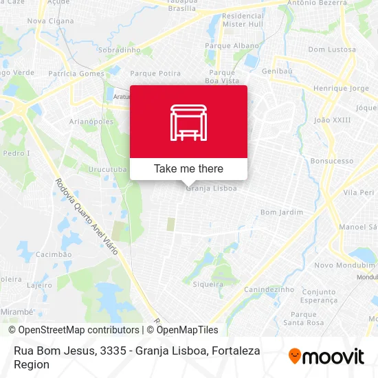 Rua Bom Jesus, 3335 - Granja Lisboa map