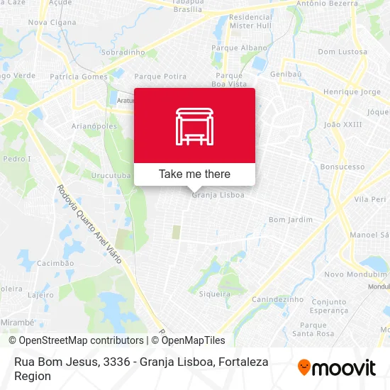 Rua Bom Jesus, 3336 - Granja Lisboa map