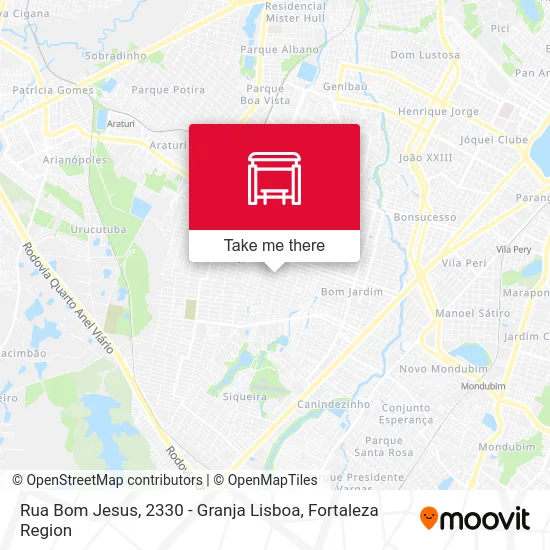 Rua Bom Jesus, 2330 - Granja Lisboa map