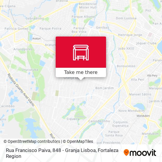 Rua Francisco Paiva, 848 - Granja Lisboa map