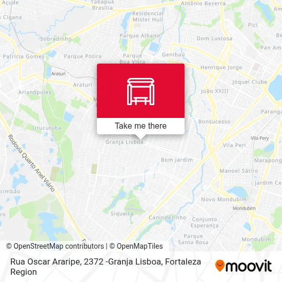 Rua Oscar Araripe, 2372 -Granja Lisboa map