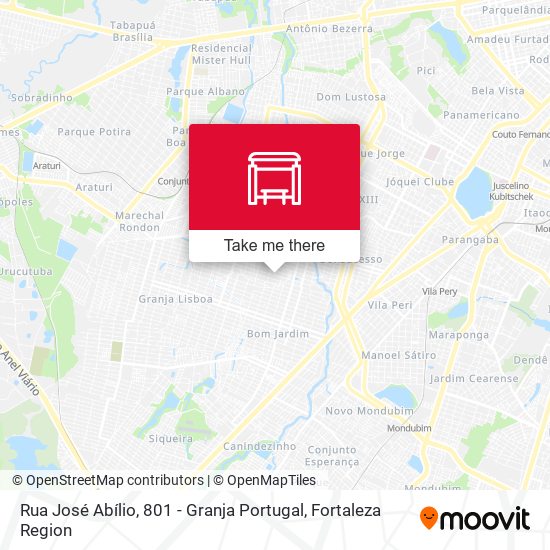 Rua José Abílio, 801 - Granja Portugal map