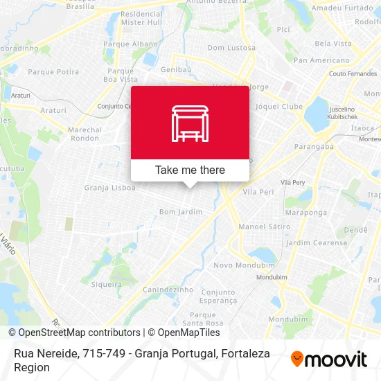 Rua Nereide, 715-749 - Granja Portugal map