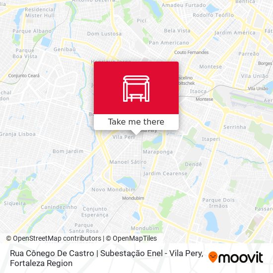 Rua Cônego De Castro | Subestação Enel - Vila Pery map