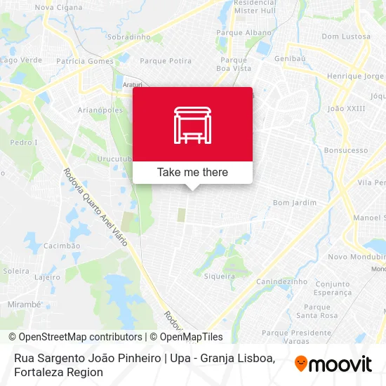 Rua Sargento João Pinheiro | Upa - Granja Lisboa map