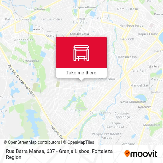 Rua Barra Mansa, 637 - Granja Lisboa map