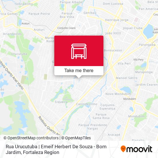 Rua Urucutuba | Emeif Herbert De Souza - Bom Jardim map