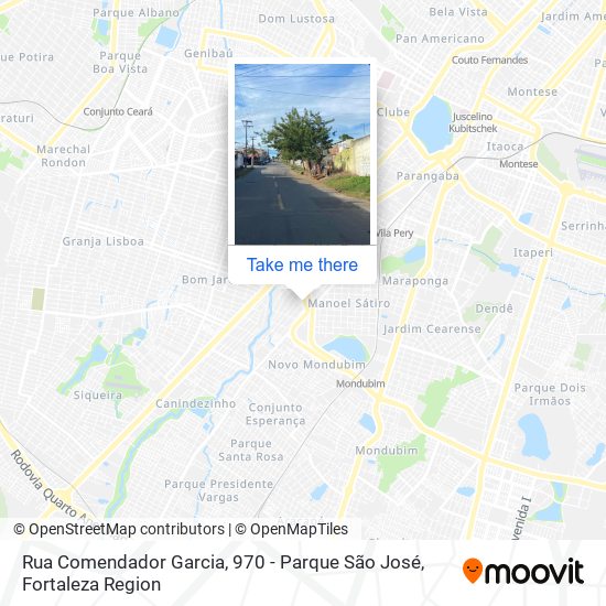 Mapa Rua Comendador Garcia, 970 - Parque São José