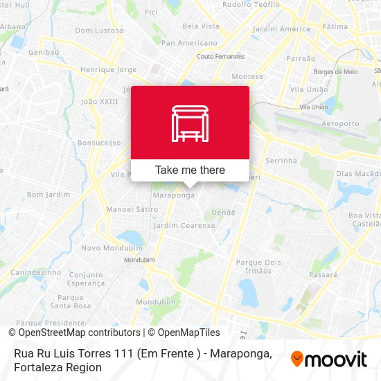 Rua Ru  Luis Torres 111 (Em Frente ) - Maraponga map
