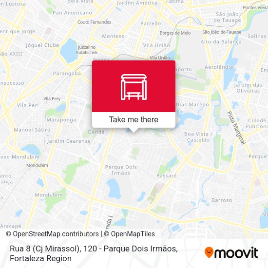 Rua 8 (Cj Mirassol), 120 - Parque Dois Irmãos map